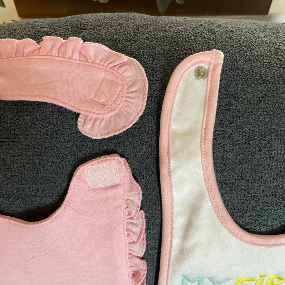 'My First Easter' & Monogramable Pink Bib